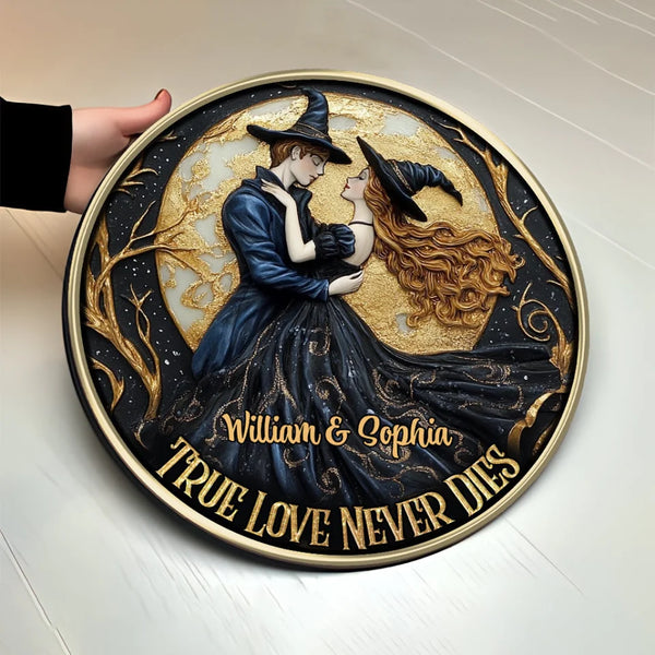 We Got This Beautiful Witch Handsome Devil - Personalized Witch Round Wood Sign