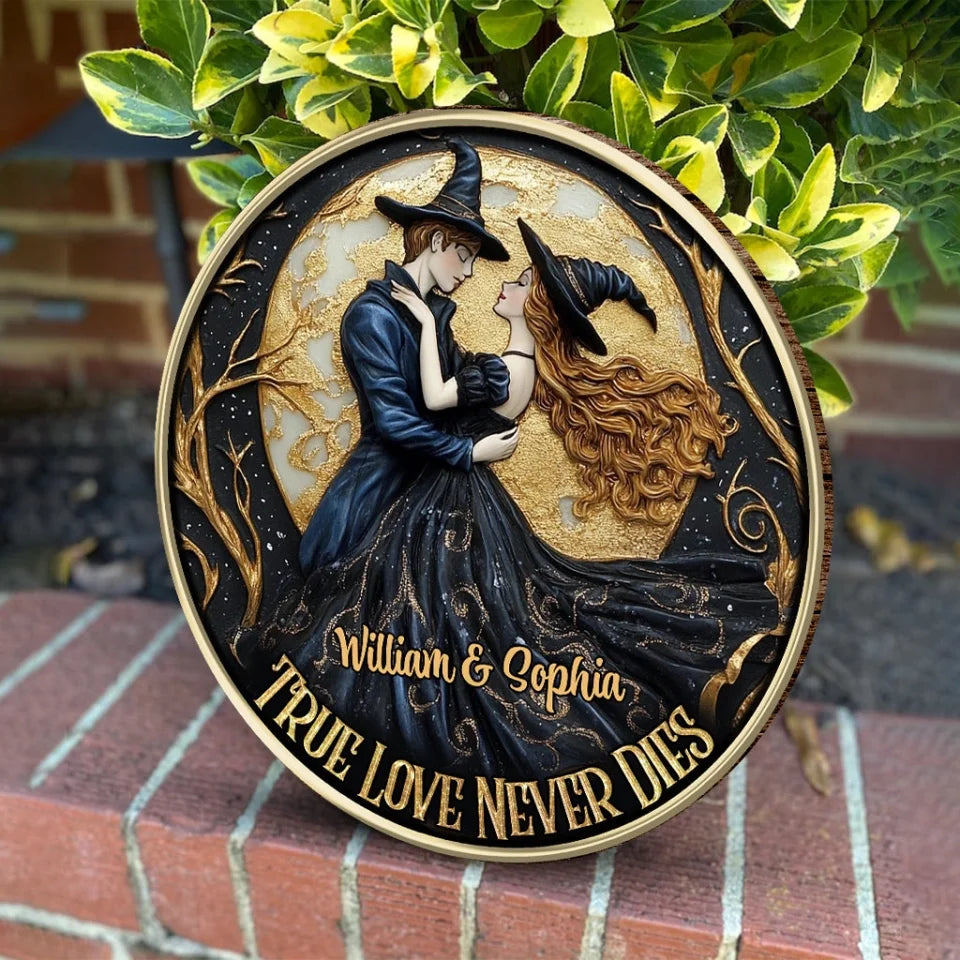 We Got This Beautiful Witch Handsome Devil - Personalized Witch Round Wood Sign