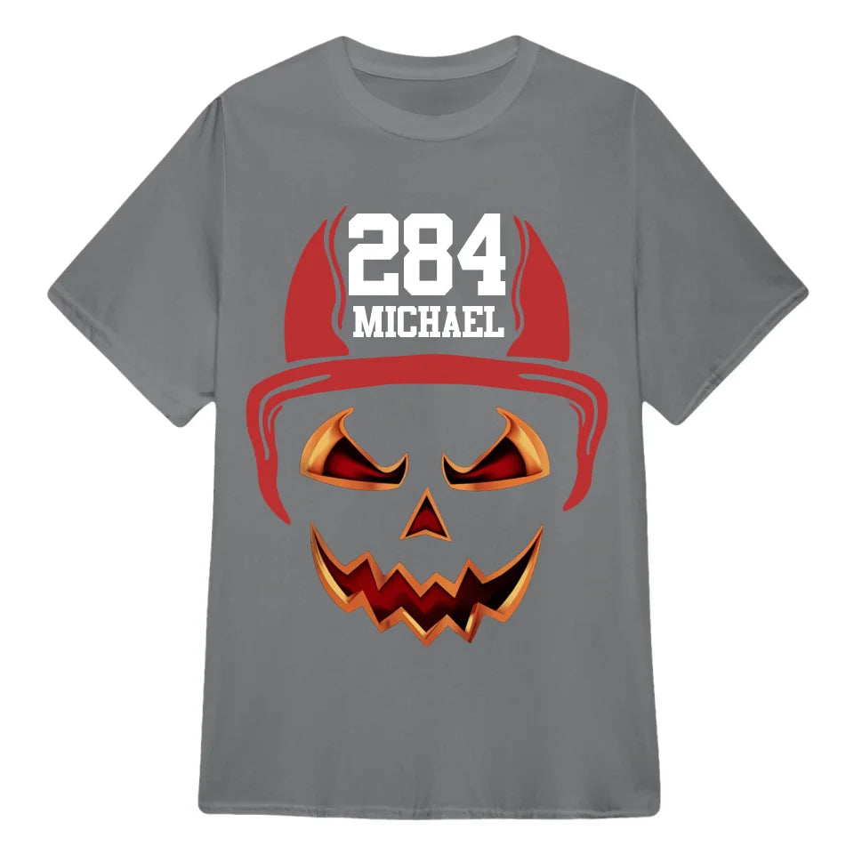 Personalized Firefighter Halloween Tshirt Printed