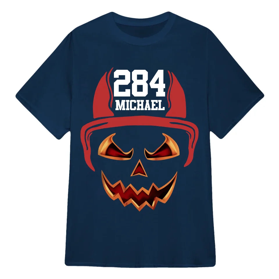 Personalized Firefighter Halloween Tshirt Printed