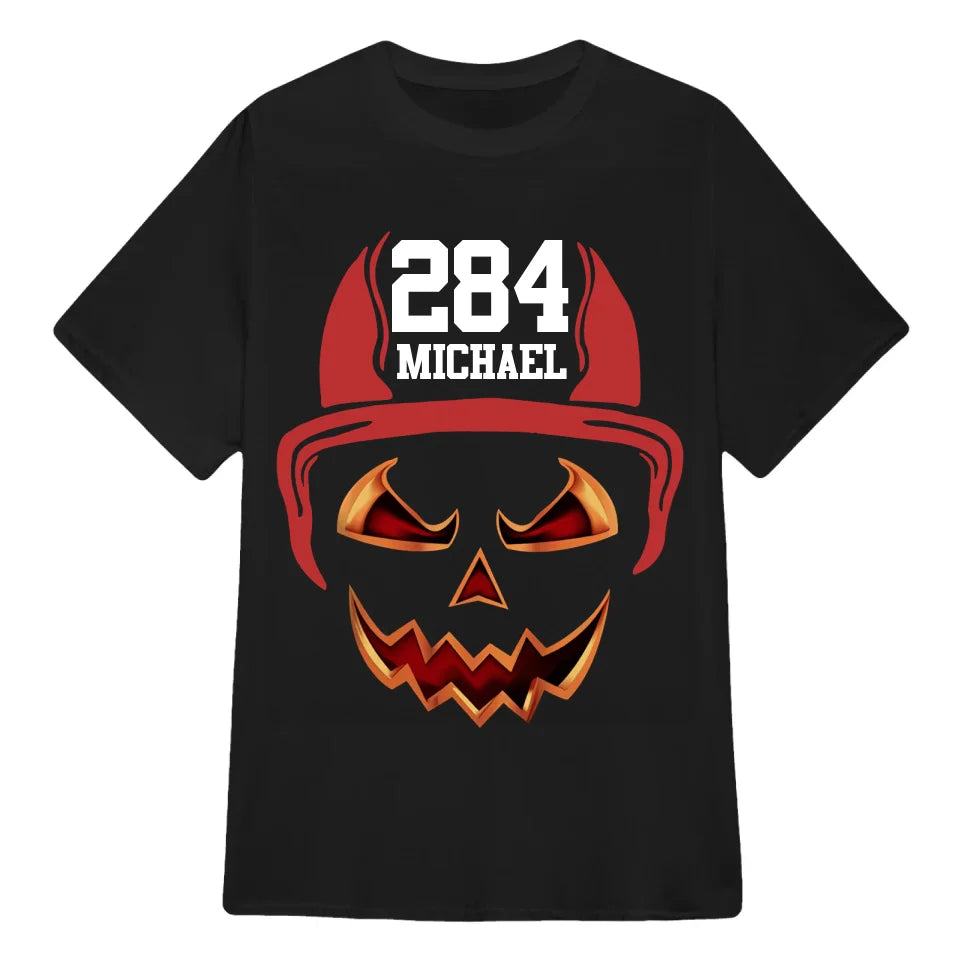 Personalized Firefighter Halloween Tshirt Printed