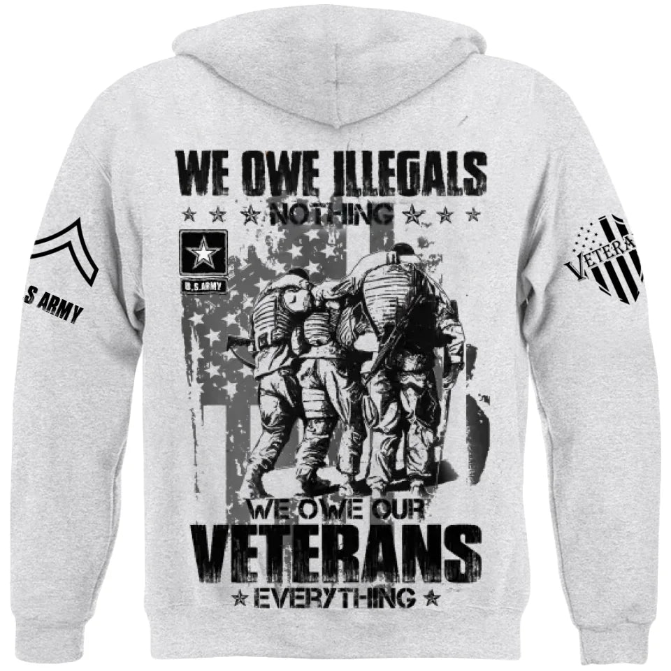 Veteran Custom All Over Print Shirt We Owe Our Veterans Everything Personalized Gift