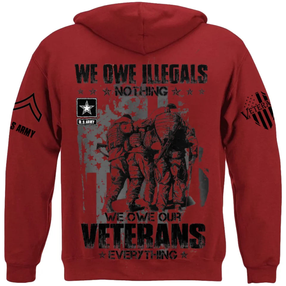 Veteran Custom All Over Print Shirt We Owe Our Veterans Everything Personalized Gift