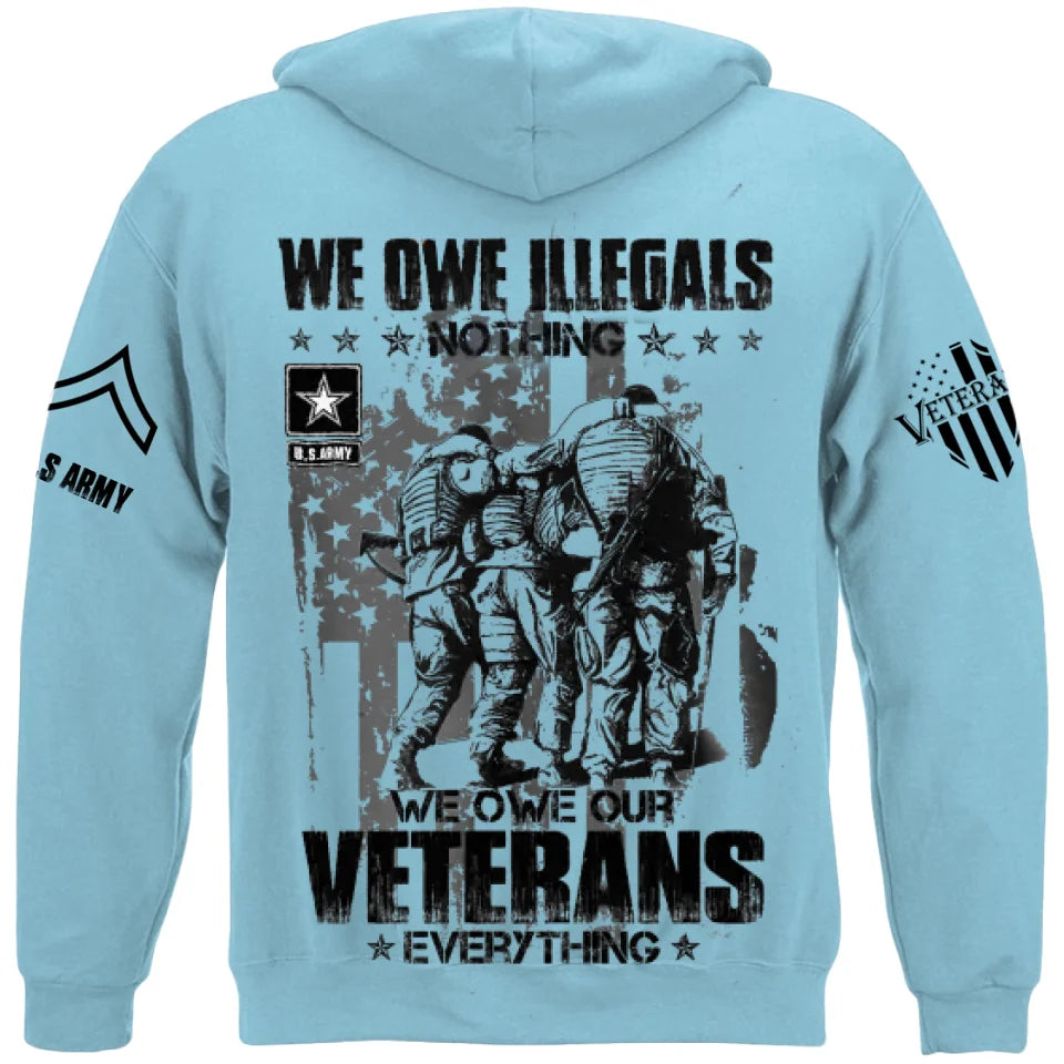 Veteran Custom All Over Print Shirt We Owe Our Veterans Everything Personalized Gift