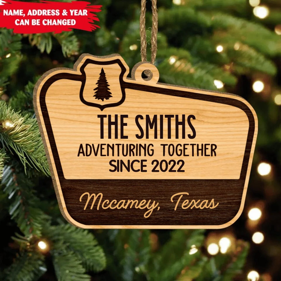 Personalized Christmas Ornament - National Park, Camping Gift, Adventure Gift