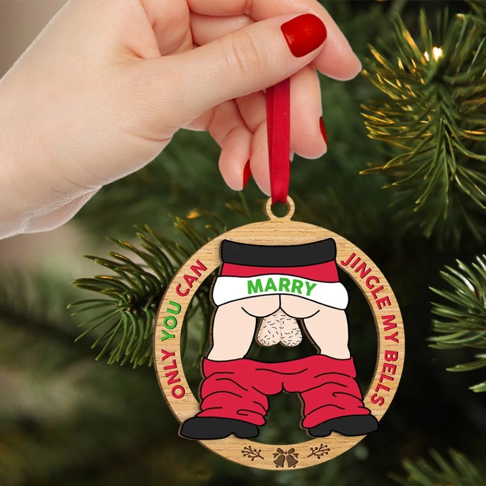 Personalized Funny Christmas Gifts For Him Wood Ornament