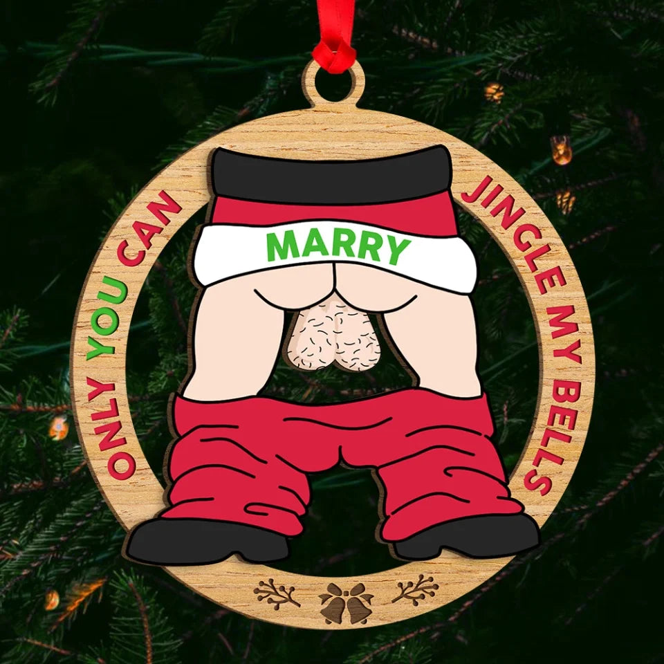 Personalized Funny Christmas Gifts For Him Wood Ornament