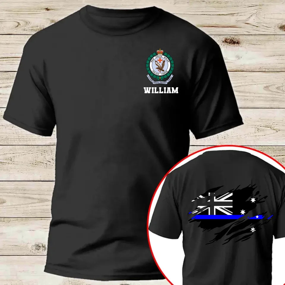 Personalized Australian Police Branch Logo Custom Name T-shirt & Sweatshirt & Hoodie Printed