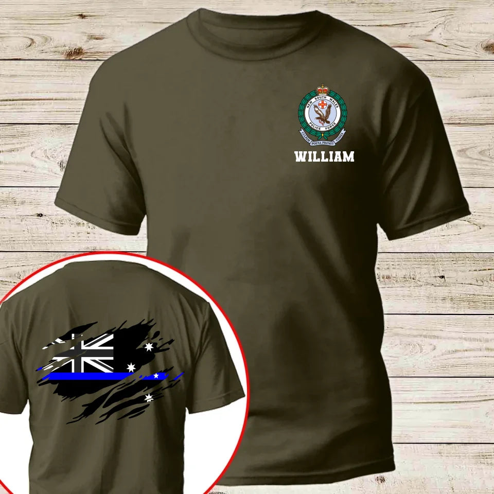 Personalized Australian Police Branch Logo Custom Name T-shirt & Sweatshirt & Hoodie Printed