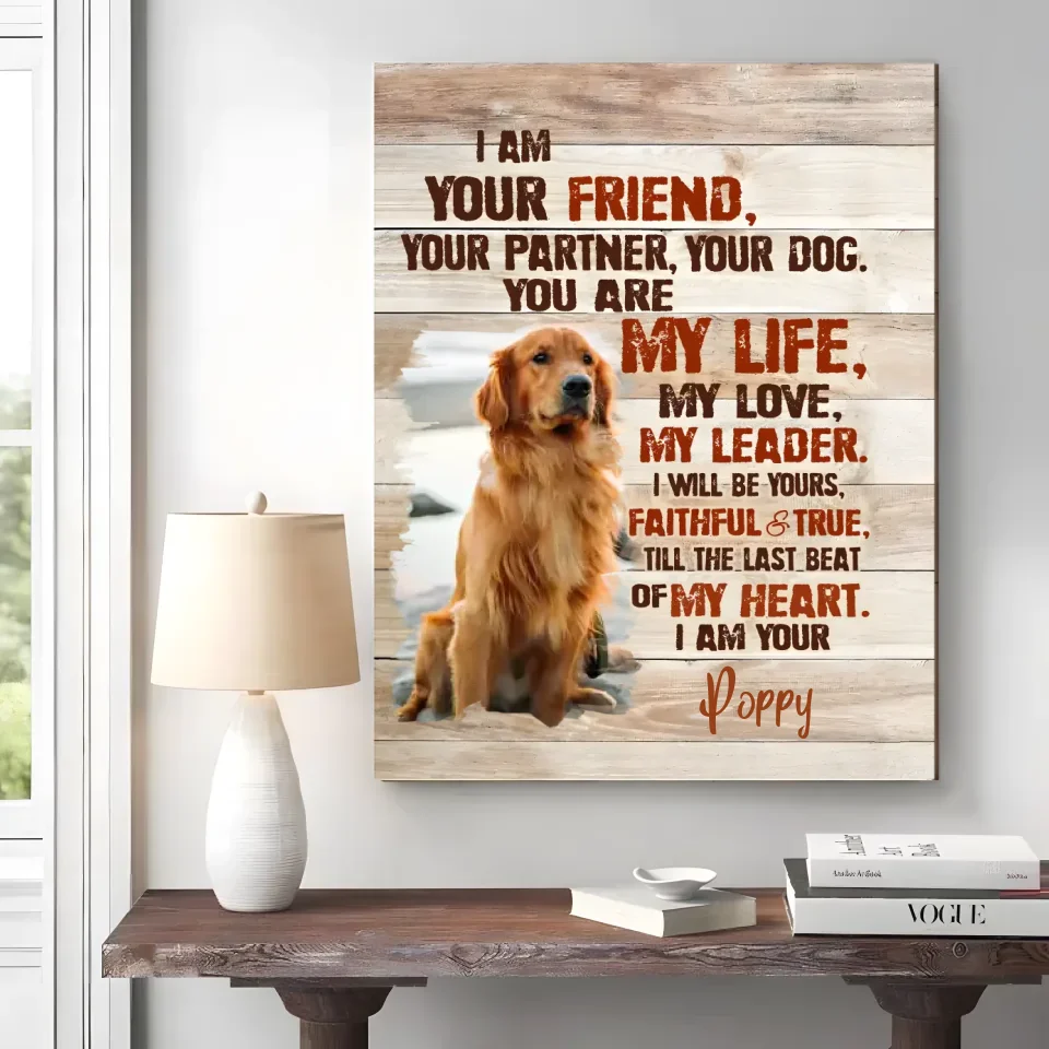 Custom Dog Portrait Poster, I Am Your Dog Personalized Photo Pet Gifts For Pet Owners