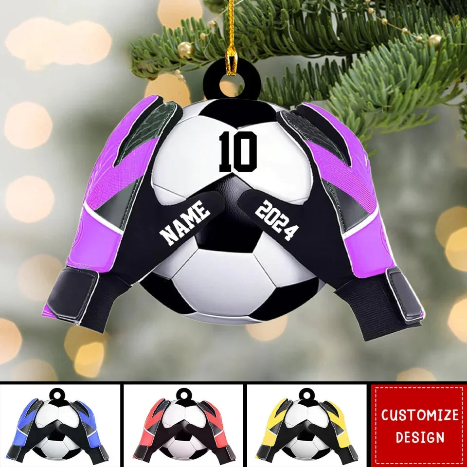 Personalized Soccer Goal Keeper Christmas Ornament - Gift For Soccer Lovers - 2024 New Release