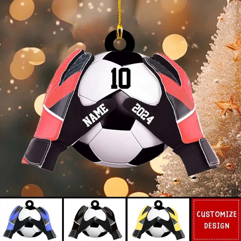 Personalized Soccer Goal Keeper Christmas Ornament - Gift For Soccer Lovers - 2024 New Release