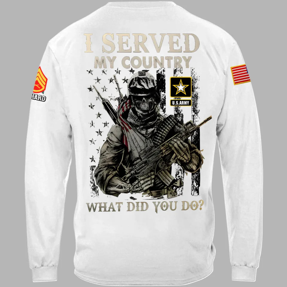 Custom Military Rank Gifts For Veteran 3D Shirt