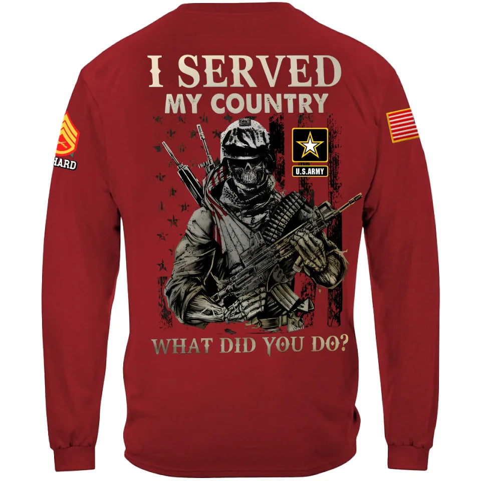 Custom Military Rank Gifts For Veteran 3D Shirt