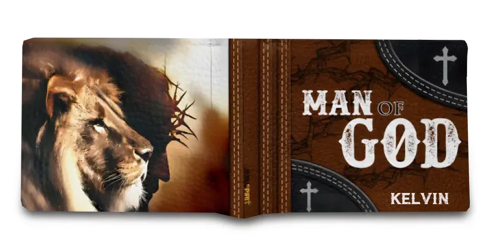 Personalized 'Man Of God' Folded Wallet for Men – A Stylish and Meaningful Accessory to Celebrate Faith and Individuality