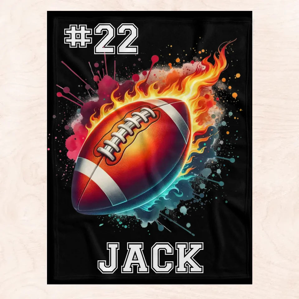 Team Ball Sport - Personalized Blanket, Custom Name and Number Gift For Team Ball Games Lovers