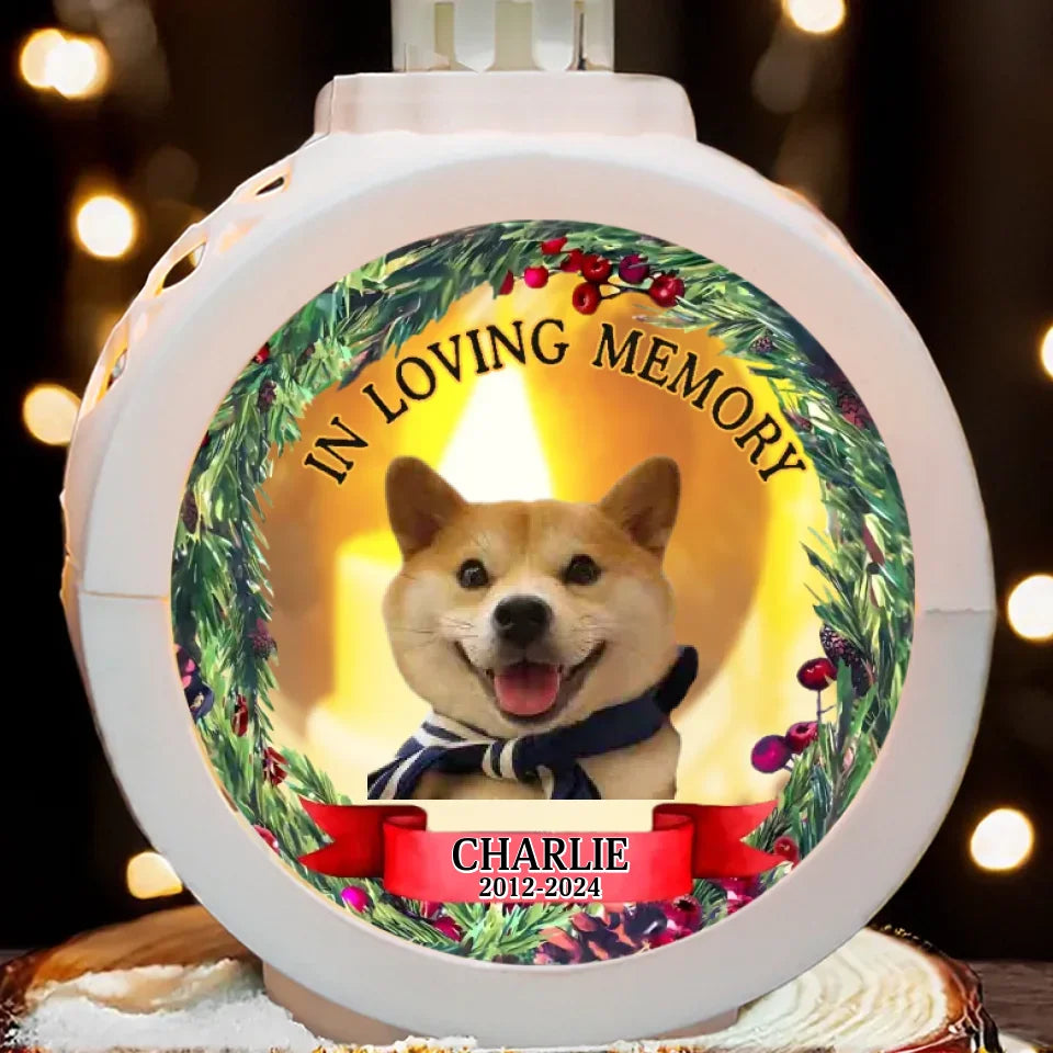 Custom Photo To Live In Hearts We Leave Behind Is Not To Die - Memorial Personalized Custom Candlelight Lantern Ornament - Sympathy Gift, Christmas Gift For Pet Owners, Pet Lovers