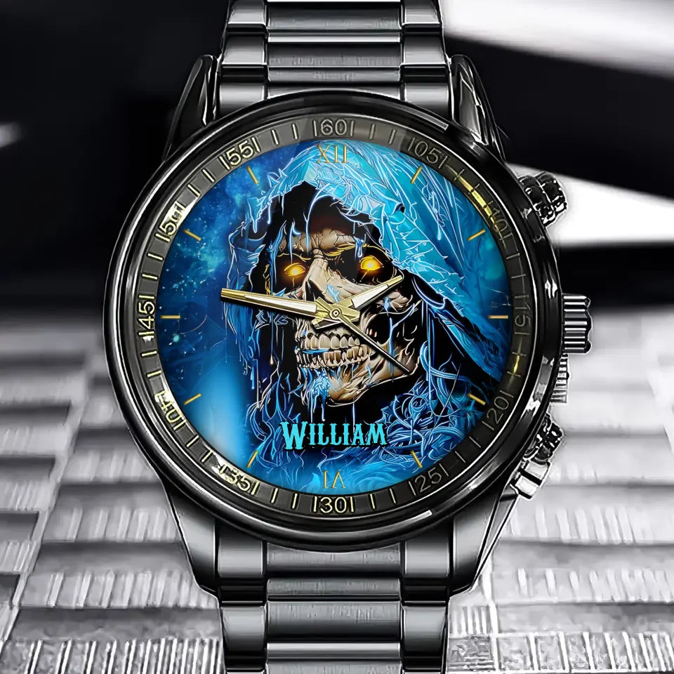 Mystic Reaper - Skull Personalized Name Watch