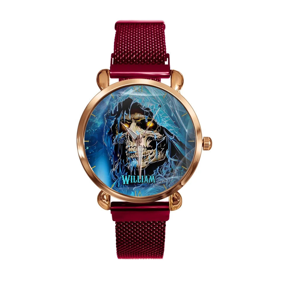 Mystic Reaper - Skull Personalized Name Watch