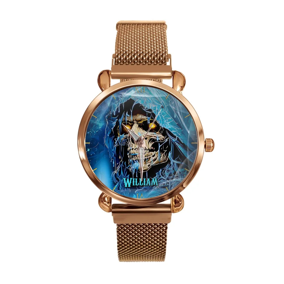 Mystic Reaper - Skull Personalized Name Watch