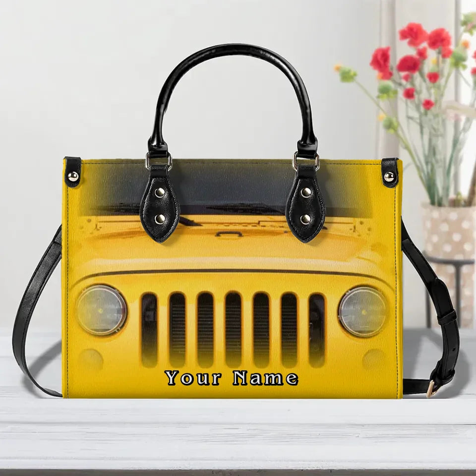 Personalized Car Full Color Custom Leather Bag