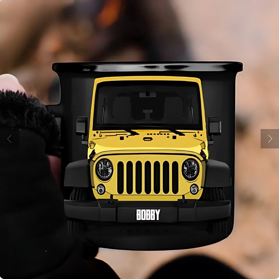 Personalized JEEP Steel Mug 12oz 3D Printed