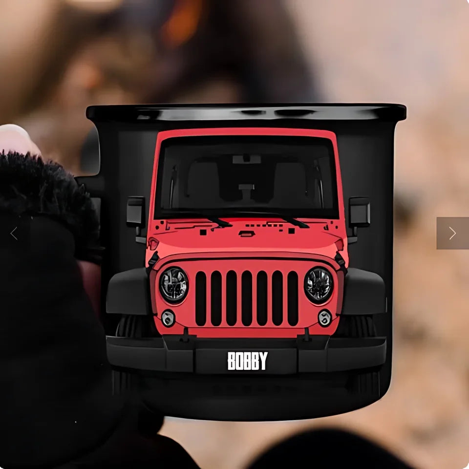 Personalized JEEP Steel Mug 12oz 3D Printed