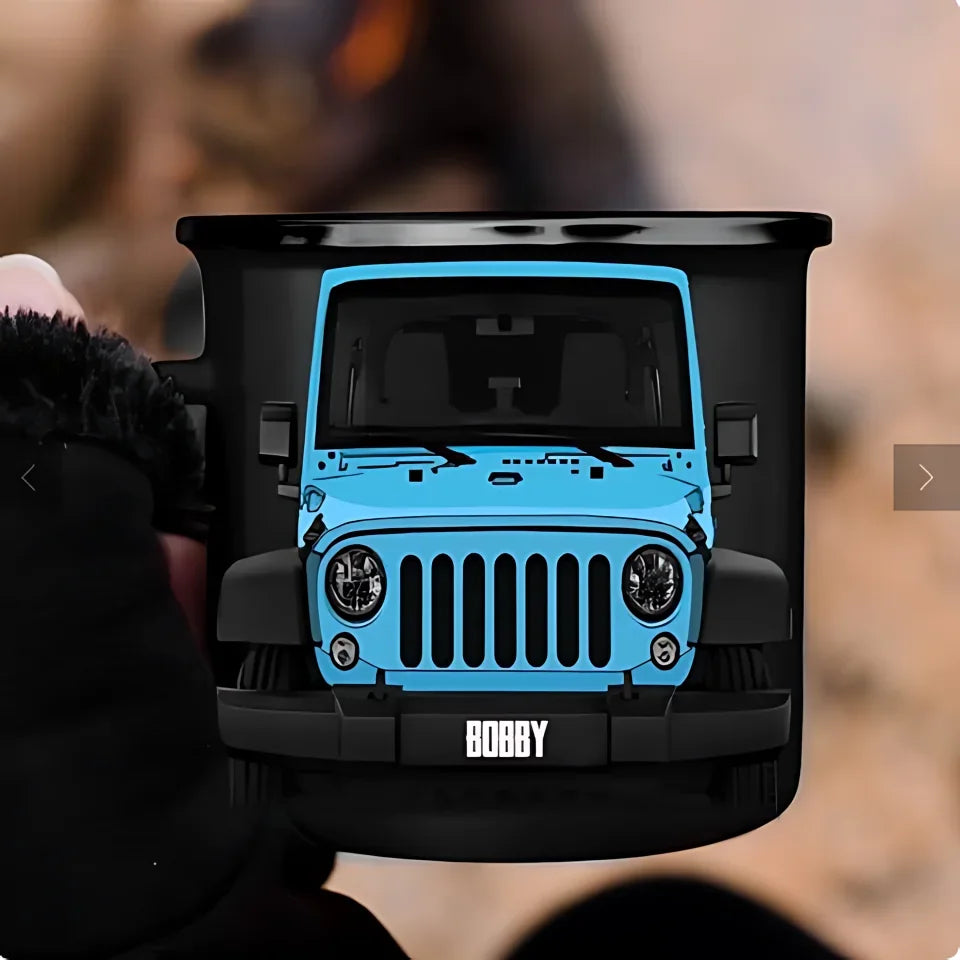Personalized JEEP Steel Mug 12oz 3D Printed