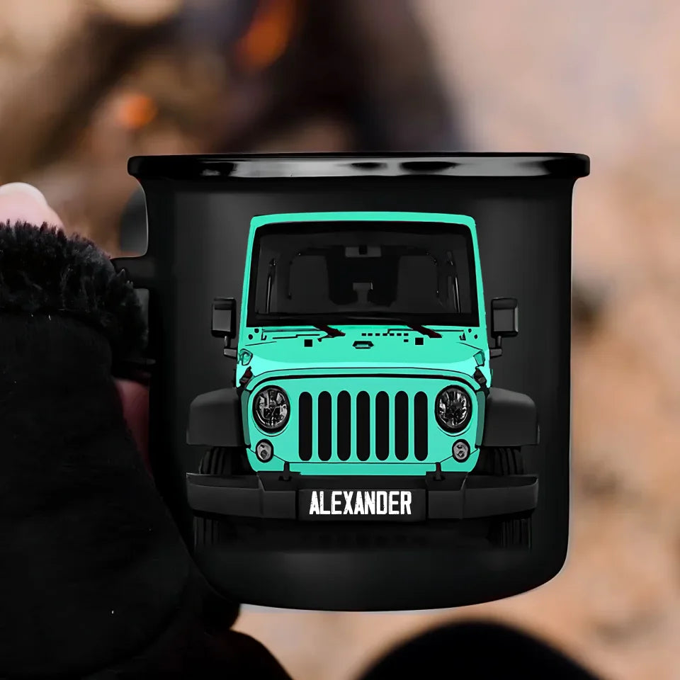 Personalized JEEP Steel Mug 12oz 3D Printed