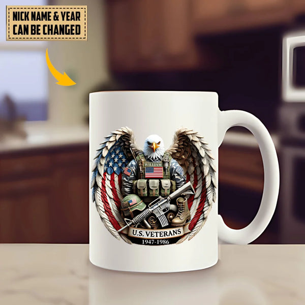 U.S. Veteran Bald Eagle Personalized Mug