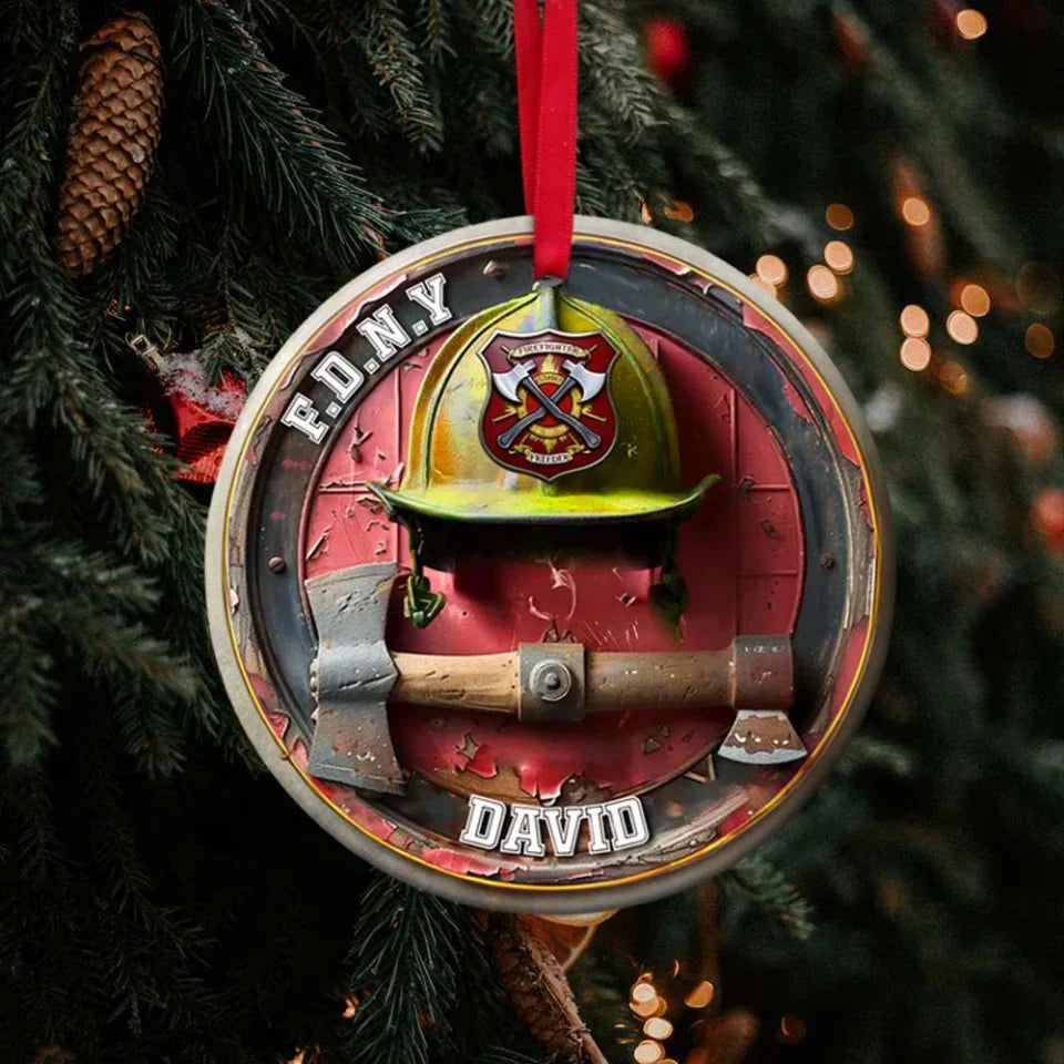 Personalized Gifts For Firefighter Ceramic Ornament