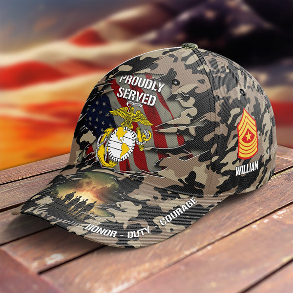 Custom Military Branches Gifts For Veteran Camo Cap Brothers in Arms